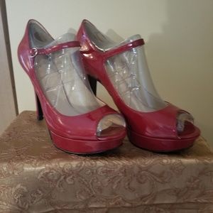 Marc Fisher Red Mary Jane Platforms